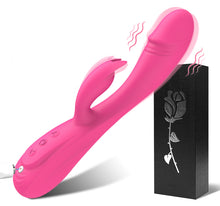 Load image into Gallery viewer, Rabbit Vibrator Sex Toy 3in1 Dildo for Women,7 * 7 Vibrators Modes CKSOHOT 8.4'' Liquid Silicone Sex Toy Dildos,IPX7 Fully Waterproof - Rose