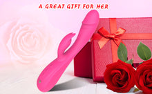 Load image into Gallery viewer, Rabbit Vibrator Sex Toy 3in1 Dildo for Women,7 * 7 Vibrators Modes CKSOHOT 8.4'' Liquid Silicone Sex Toy Dildos,IPX7 Fully Waterproof - Rose