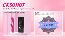 Load image into Gallery viewer, Rabbit Vibrator Sex Toy 3in1 Dildo for Women,7 * 7 Vibrators Modes CKSOHOT 8.4'' Liquid Silicone Sex Toy Dildos,IPX7 Fully Waterproof - Rose