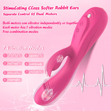 Load image into Gallery viewer, Rabbit Vibrator Sex Toy 3in1 Dildo for Women,7 * 7 Vibrators Modes CKSOHOT 8.4'' Liquid Silicone Sex Toy Dildos,IPX7 Fully Waterproof - Rose