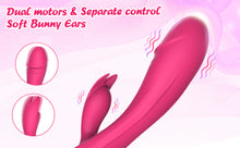 Load image into Gallery viewer, Rabbit Vibrator Sex Toy 3in1 Dildo for Women,7 * 7 Vibrators Modes CKSOHOT 8.4'' Liquid Silicone Sex Toy Dildos,IPX7 Fully Waterproof - Rose