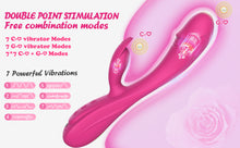 Load image into Gallery viewer, Rabbit Vibrator Sex Toy 3in1 Dildo for Women,7 * 7 Vibrators Modes CKSOHOT 8.4&#39;&#39; Liquid Silicone Sex Toy Dildos,IPX7 Fully Waterproof - Rose
