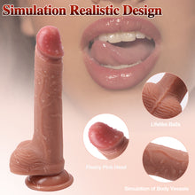 Load image into Gallery viewer, 8.27 Inch Ultra Realistic Dildo with Strong Suction Cup, Vaginal G-Spot Stimulation Dildo for Women, Anal Dildo for Men, Flexible Liquid Silicone Dildo with Curved Shaft Adult Sex Toy for Beginners
