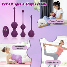 Load image into Gallery viewer, CKSOHOT Bolas Chinas Suelo Pelvico Kegel de la Salud, Ejercitador Suelo Pelvico 3 Bolas Chinas Ejercicios Pelvicos con Mando para Mujer: Principantes y Avanzados, Violeta
