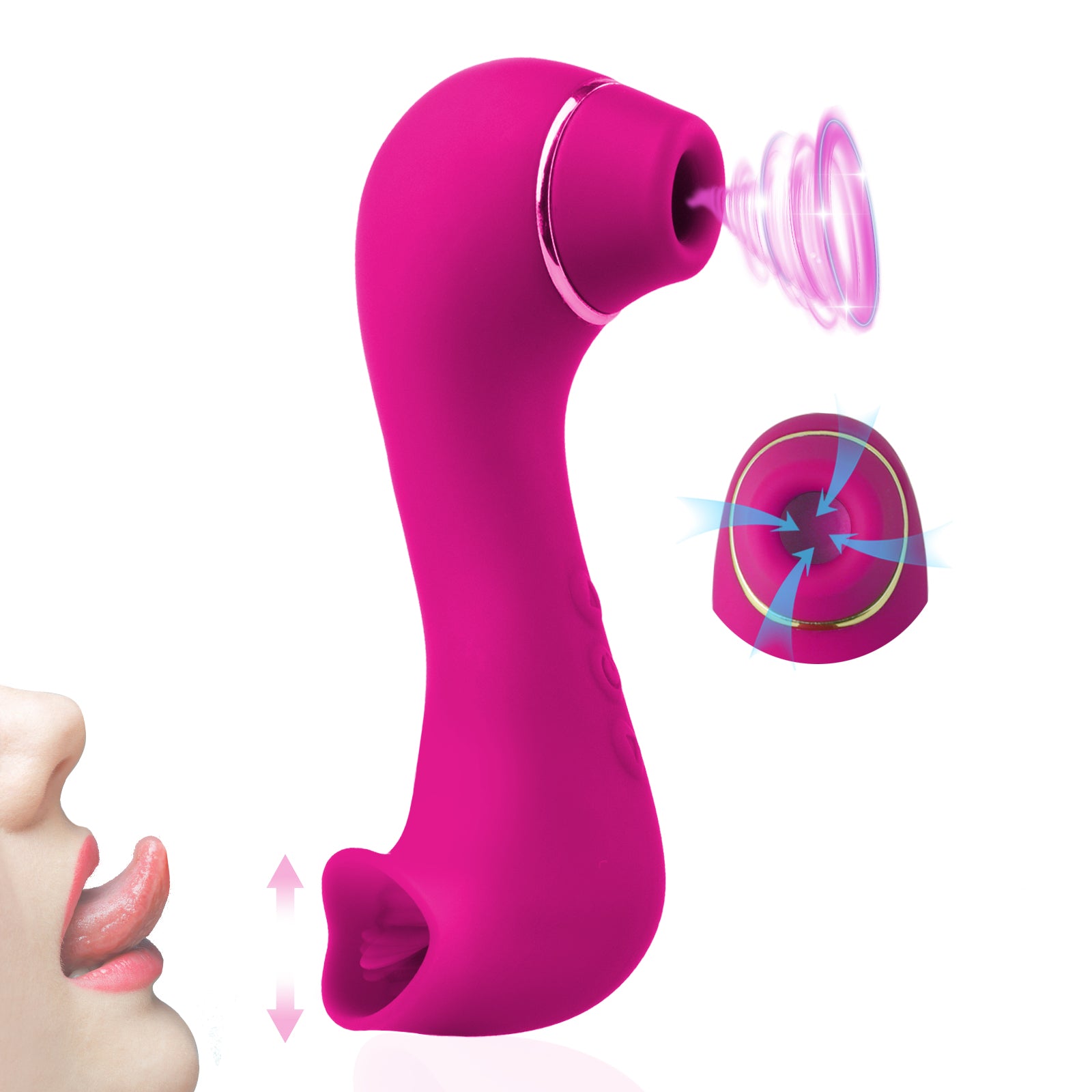 Clitoral Sucking and Licking 2 in 1 G Spot Vibrator for Double Stimulati