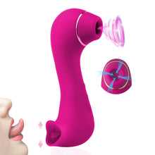 Load image into Gallery viewer, Clitoral Sucking &amp; Licking 2 in 1 G Spot Vibrator for Double Stimulation, Clit Tongue Stimulator Vaginal Breast Nipple Massager Oral Sex for Quick Orgasm, Adult Sex Toys for Women &amp; Couples
