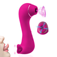 Clitoral Sucking & Licking 2 in 1 G Spot Vibrator for Double Stimulation, Clit Tongue Stimulator Vaginal Breast Nipple Massager Oral Sex for Quick Orgasm, Adult Sex Toys for Women & Couples
