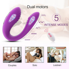 Load image into Gallery viewer, G-Spot Clitoral Vibrator, Wearable Panty Stimulator with Remote Control, 2 Powerful Motors Rechargeable Adult Sex Toys for Anal Prostate Penis Vagina Nipples Male Female Couples Masturbator
