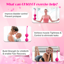Load image into Gallery viewer, Kegel Balls Exercise Kit for Women Pelvic Floor Strengthening Devices, CKSOHOT Ben Wa Kegel Balls Sets for Bladder Control & Exercises Pelvic Floor, Kegel Exercise Weights for Beginners & Advanced