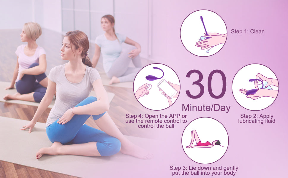 APP & Remoter Controlled Kegel Balls for Women, Bluetooth Kegel Exerci